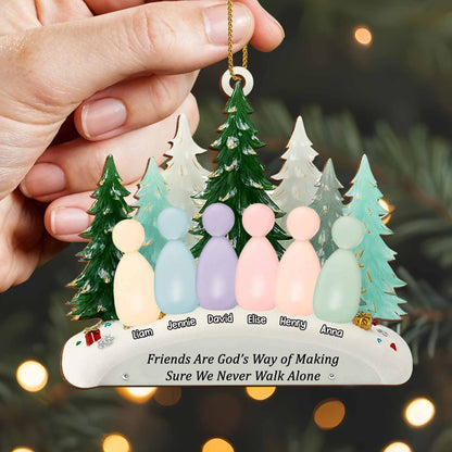 Friends Are God’s Way, Snowboard And Trees Ornament