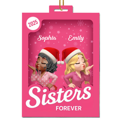 Sisters Forever With Santa Hats