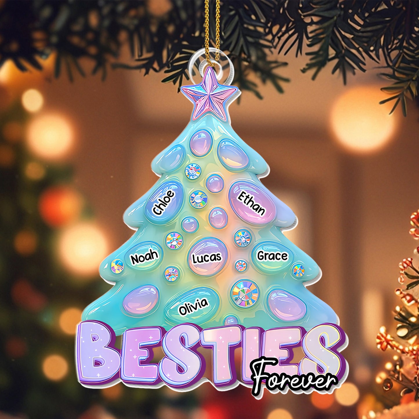 Besties Forever Christmas Tree Ornament