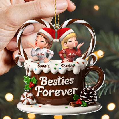 Besties Forever, Friends Celebrating with a Hot Chocolate Mug