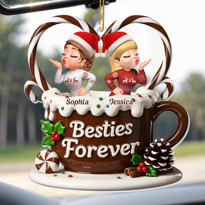 Besties Forever, Friends Celebrating with a Hot Chocolate Mug