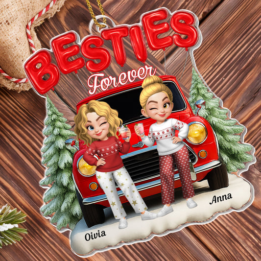 Besties Forever, Van And Pine Trees