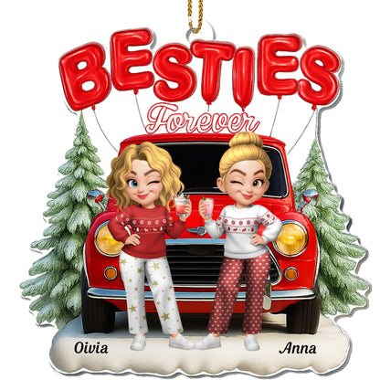 Besties Forever, Van And Pine Trees