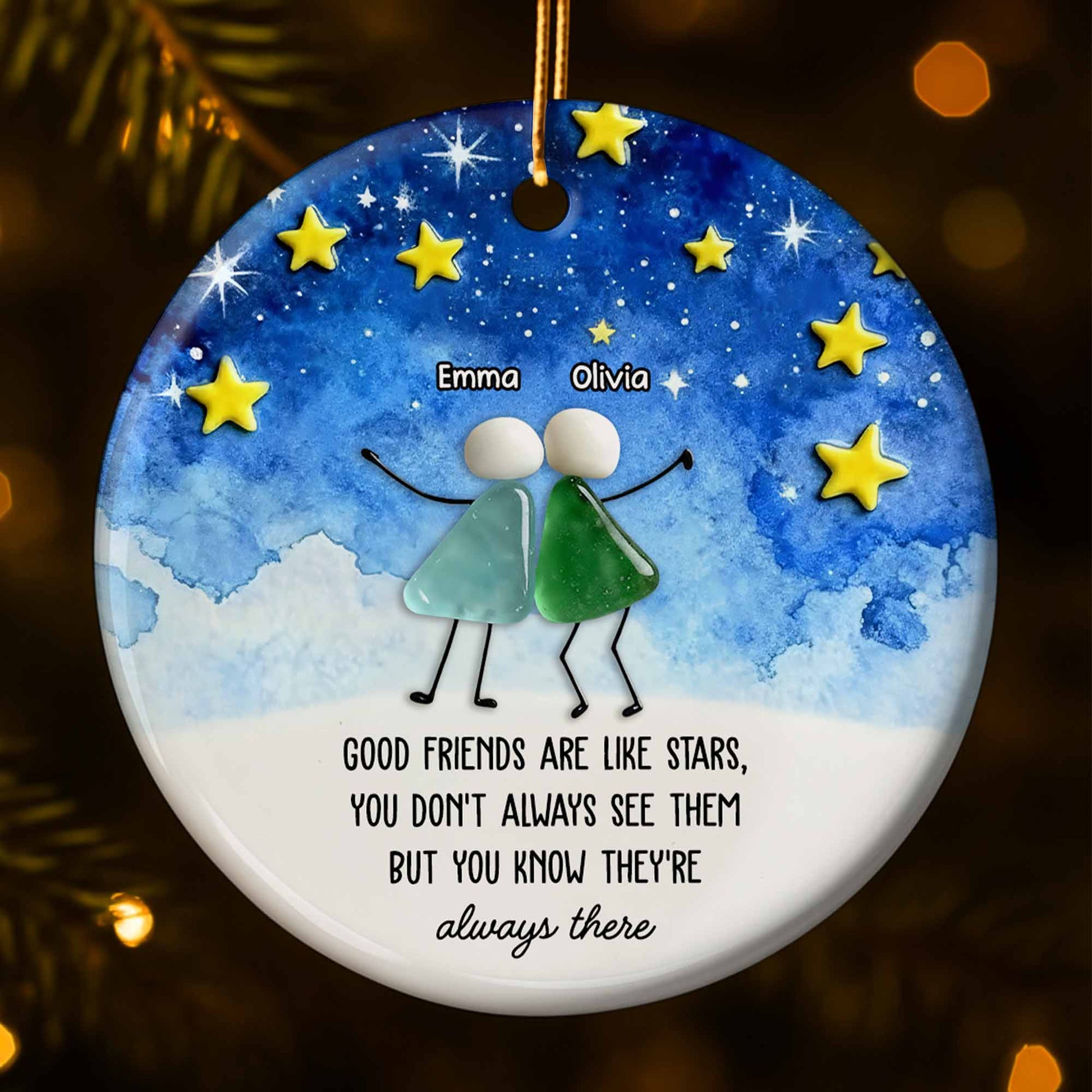 Good Friends Are Like Stars, Decorative Ornament