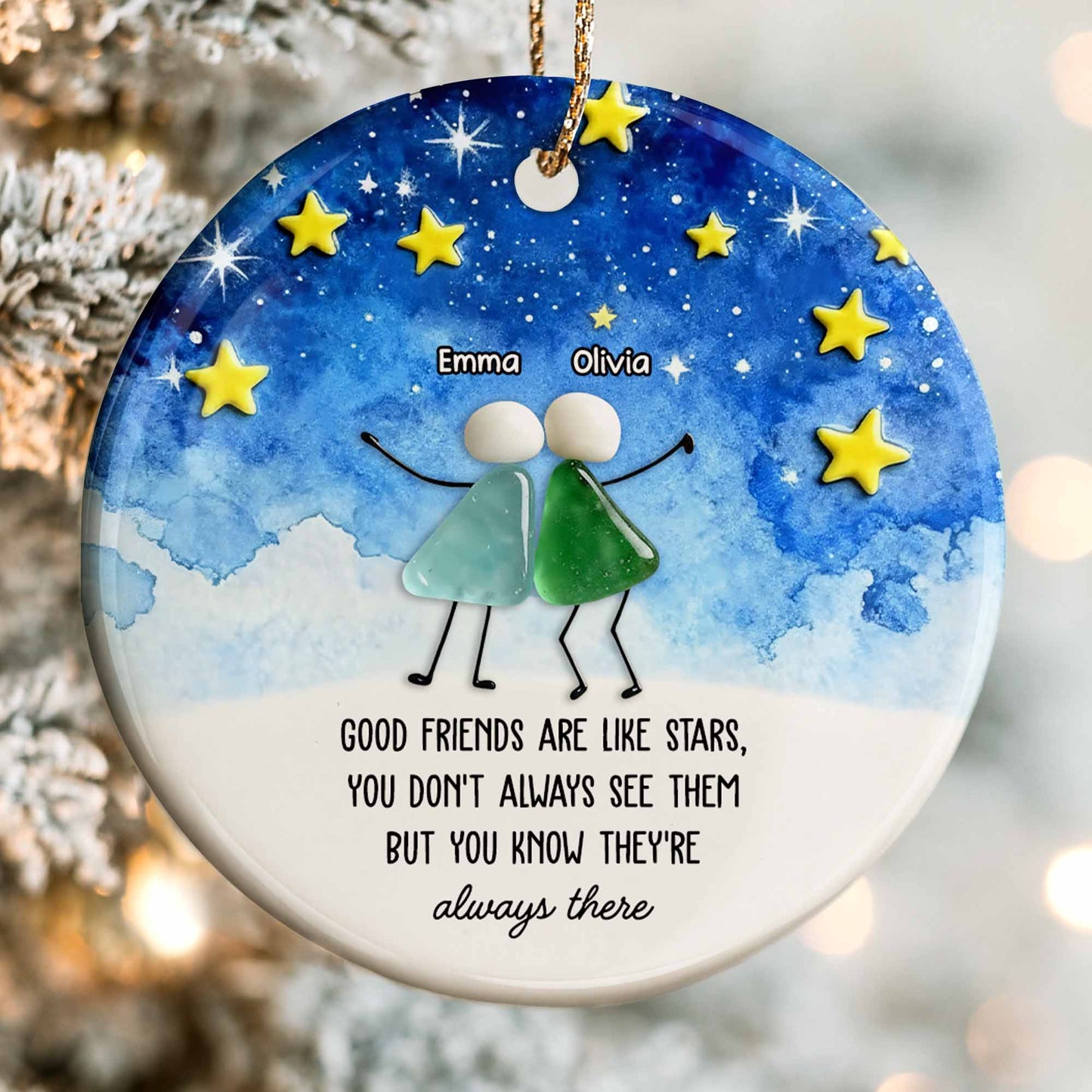 Good Friends Are Like Stars, Decorative Ornament