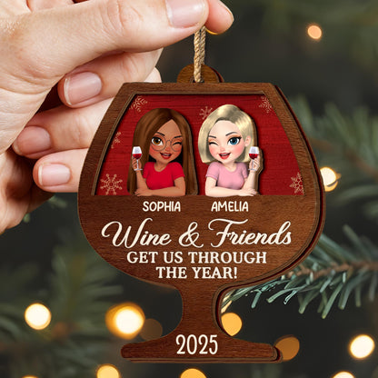 Wine & Friends Get Us Through The Year, Wine Glasses