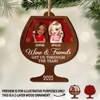 Wine & Friends Get Us Through The Year, Wine Glasses