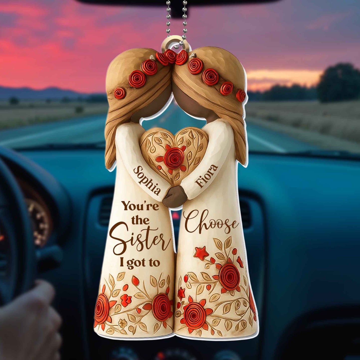 You're The Sister I Got To Choose With Roses And Hearts