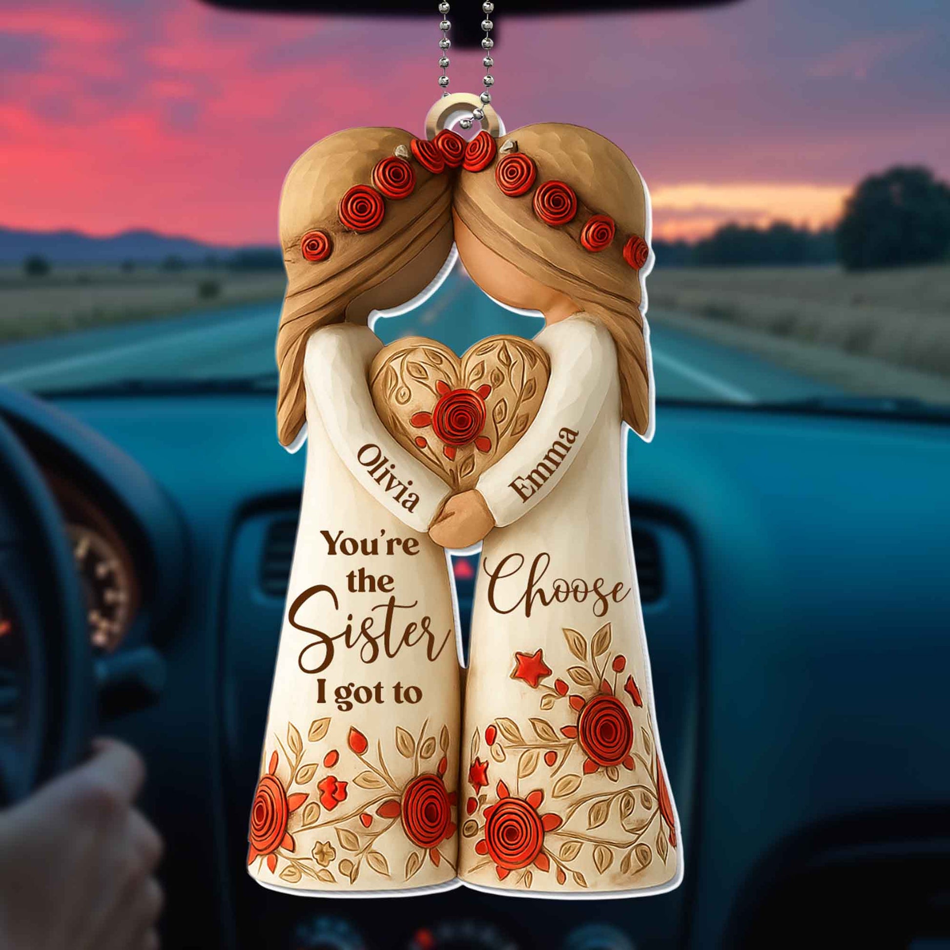 You're The Sister I Got To Choose With Roses And Hearts