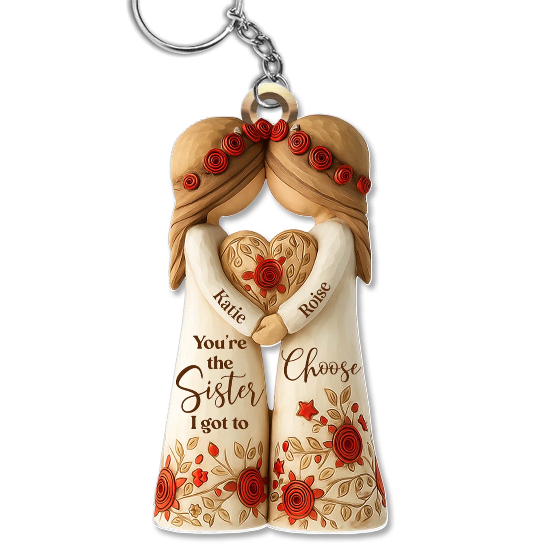 You're The Sister I Got To Choose With Flowers And Hearts