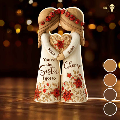 You're The Sister I Got To Choose With Roses And Hearts