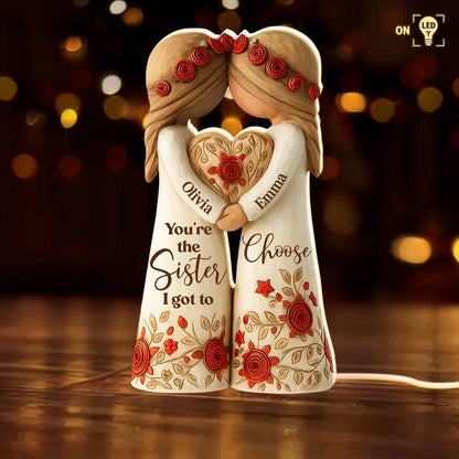 You're The Sister I Got To Choose With Roses And Hearts