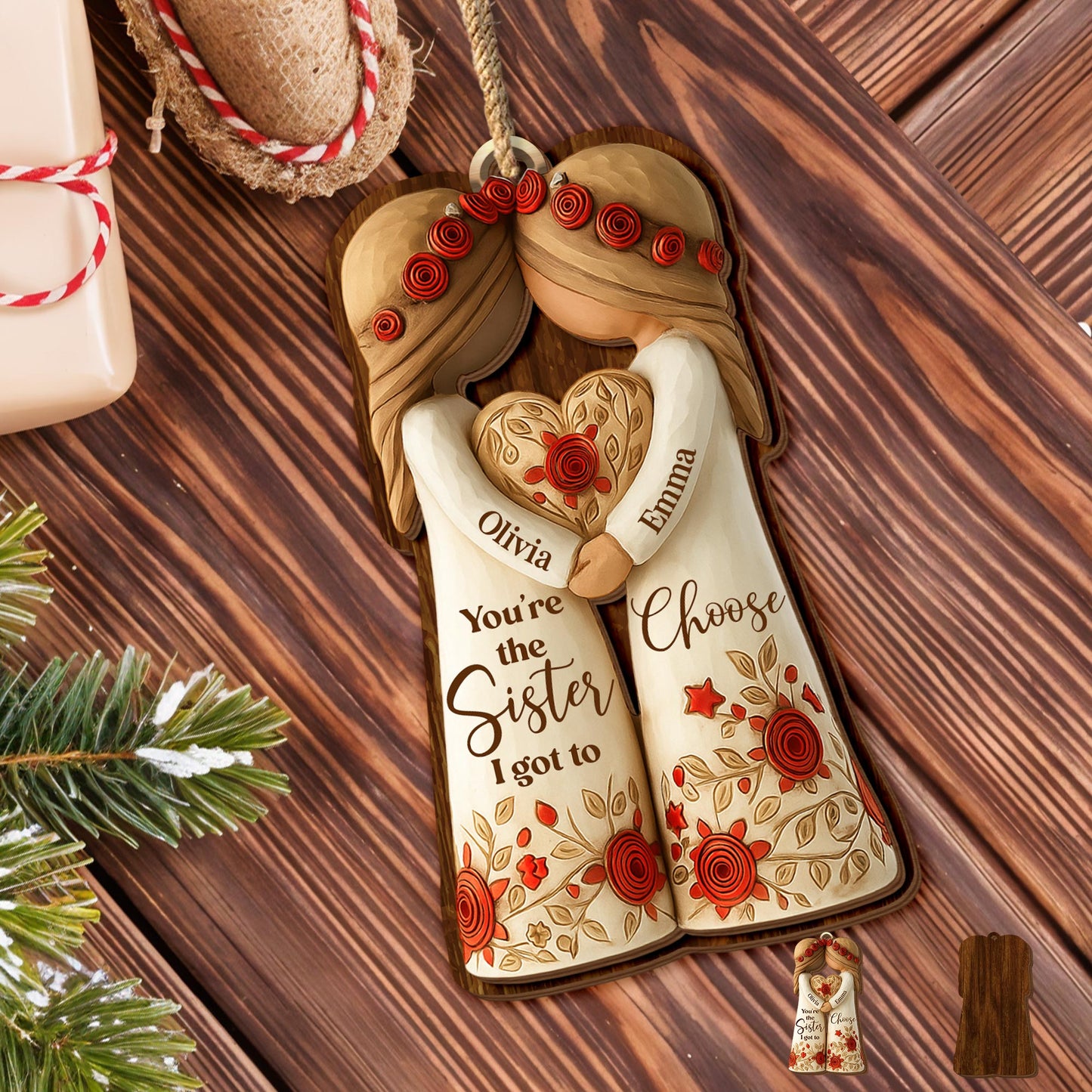 You're The Sister I Got To Choose With Roses And Hearts