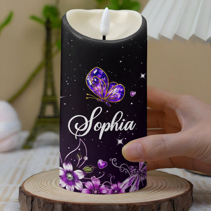 Advice From A Butterfly, Let Your True Colors Show - Personalized Custom LED Candle - DTG063_LECA