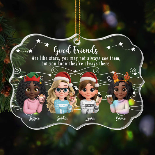 Good Friends Are Like Stars, Christmas Ornament