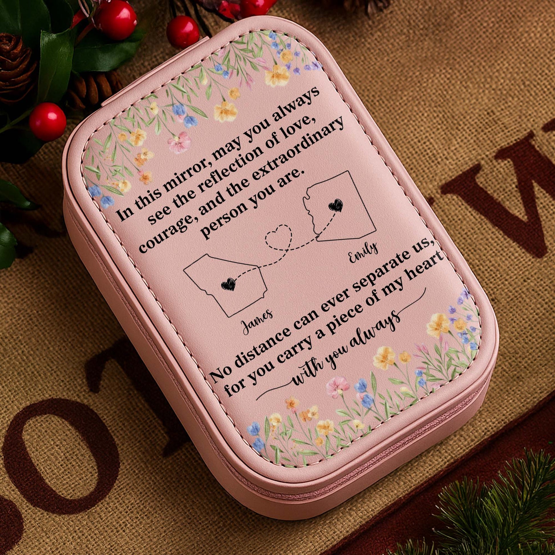 In This Mirror, May You Always See Love and Courage, Flowers and Heart