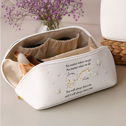 No Matter Where We Go, Butterfly And Floral Frame Design