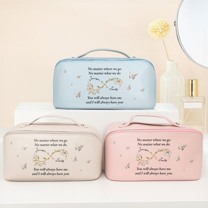 No Matter Where We Go, Butterfly And Floral Frame Design