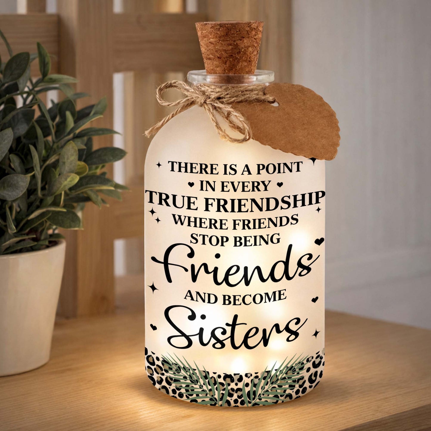 Thank You For Being My Unbiological Sister Best Friends With Leopard Print