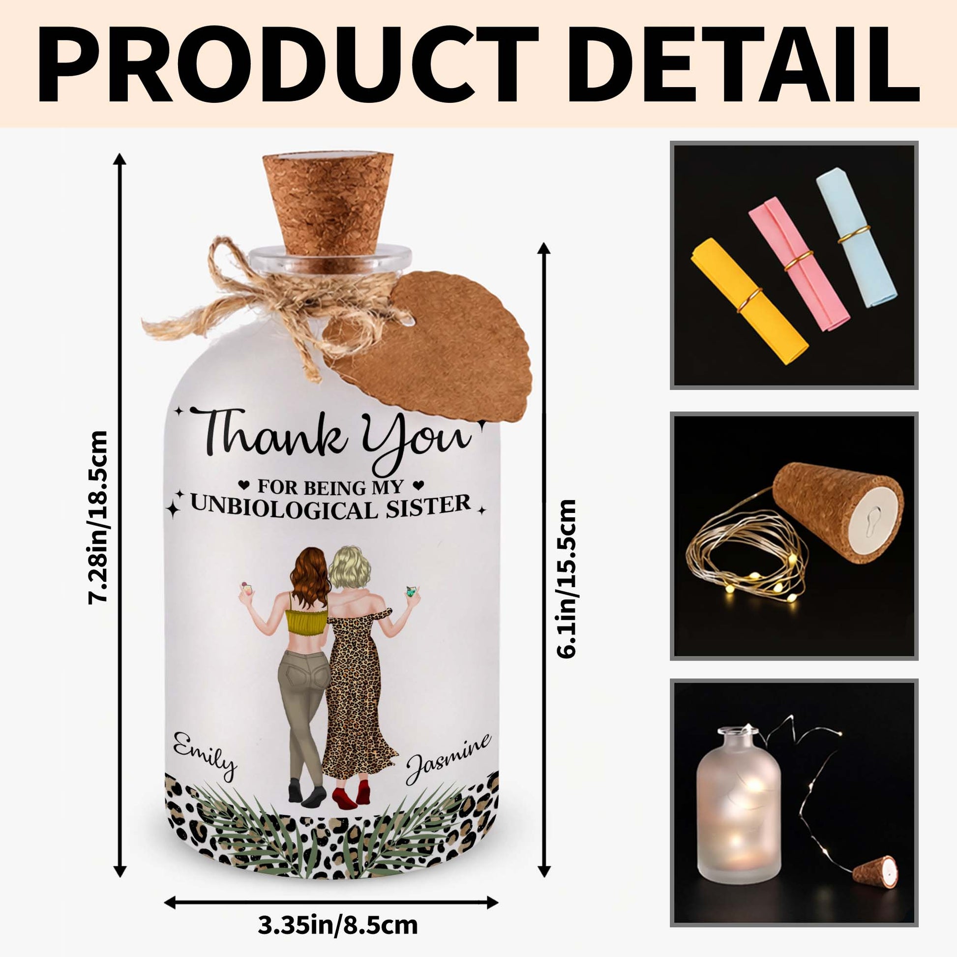 Thank You For Being My Unbiological Sister Best Friends With Leopard Print