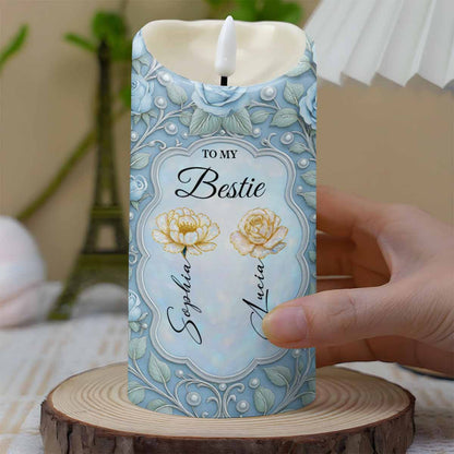 To My Bestie With Flowers And Butterflies