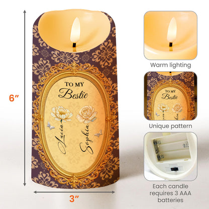 To My Bestie With Flowers And Butterflies