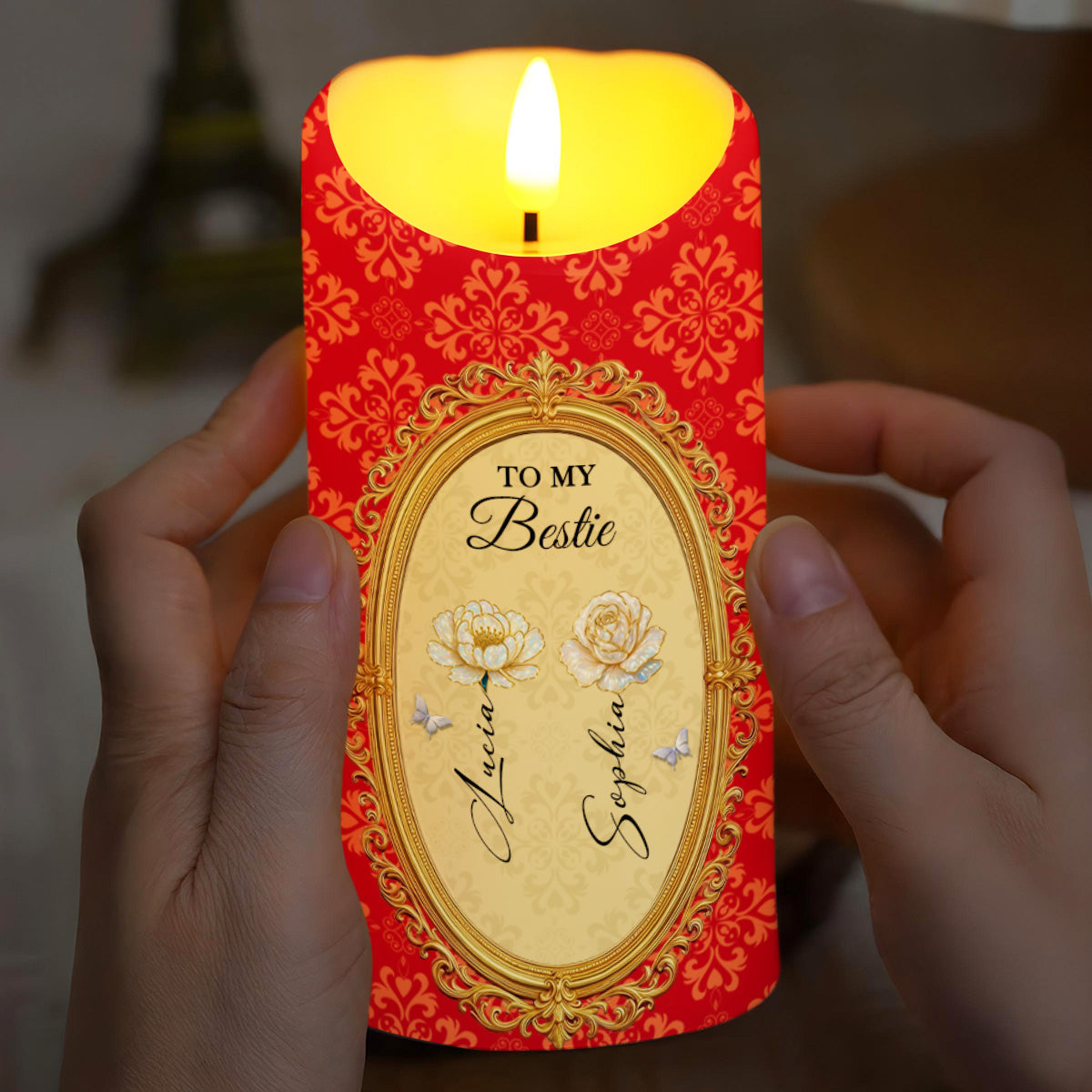 To My Bestie With Flowers And Butterflies