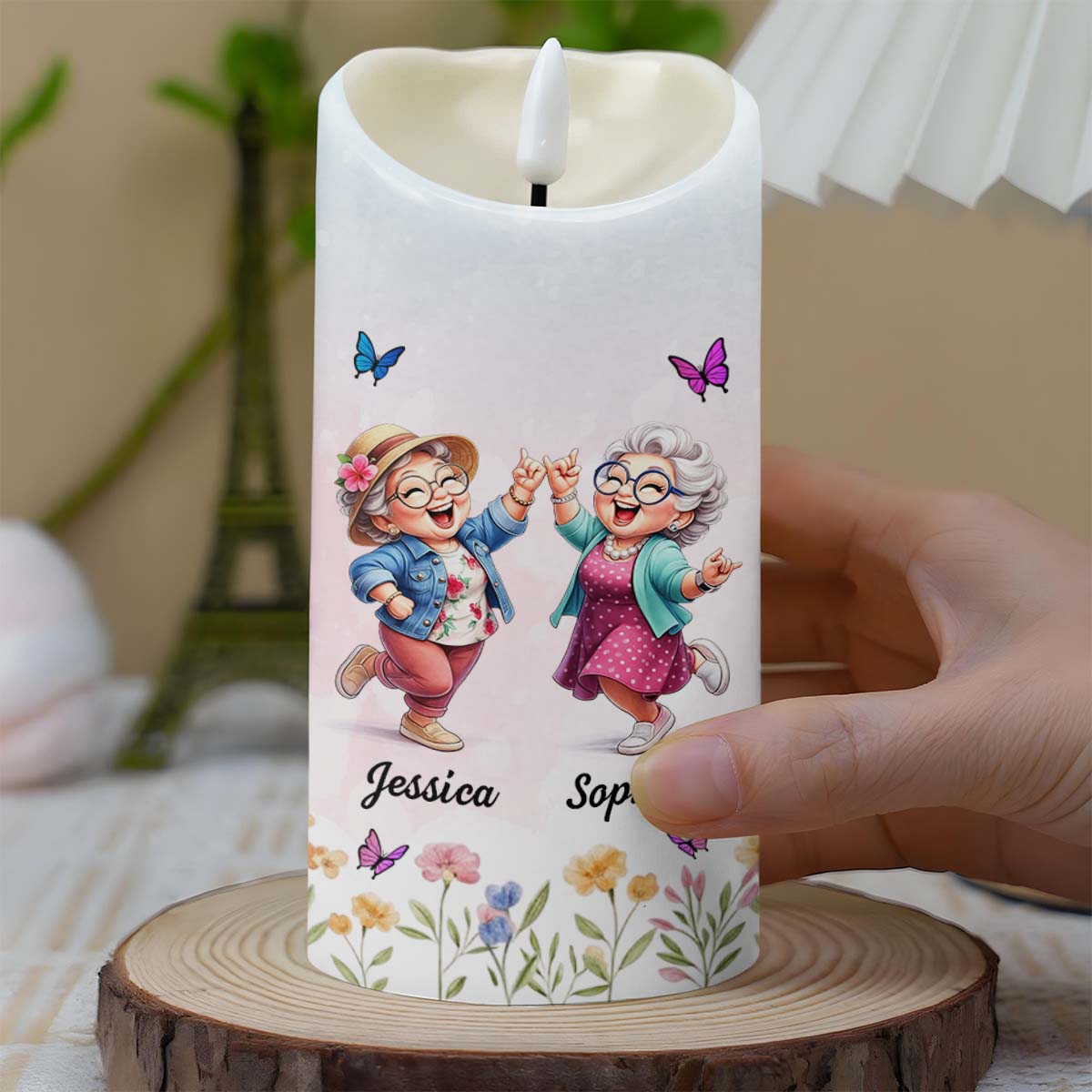 To My Old Friend Thank You For Being My Unbiological Sister With Flowers And Butterflies