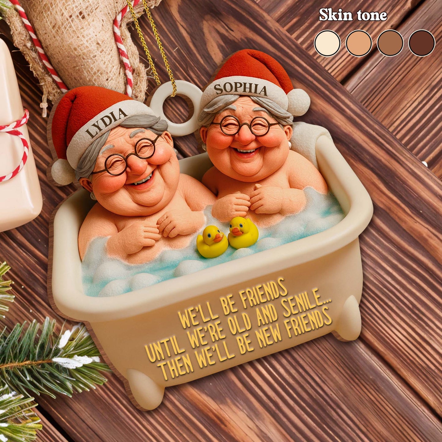 We'll Be Friends Until We're Old, Bathing Friends Ornament
