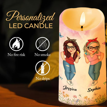 To My Old Friend, Unbiological Sister With Flowers And Butterflies