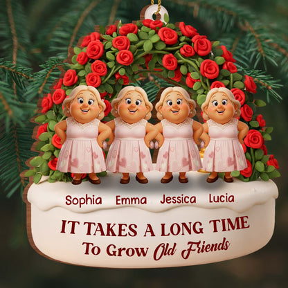 It Takes A Long Time To Grow Old Friends, Heart-Shaped Wreath With Roses