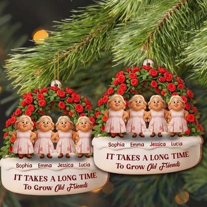 It Takes A Long Time To Grow Old Friends, Heart-Shaped Wreath With Roses