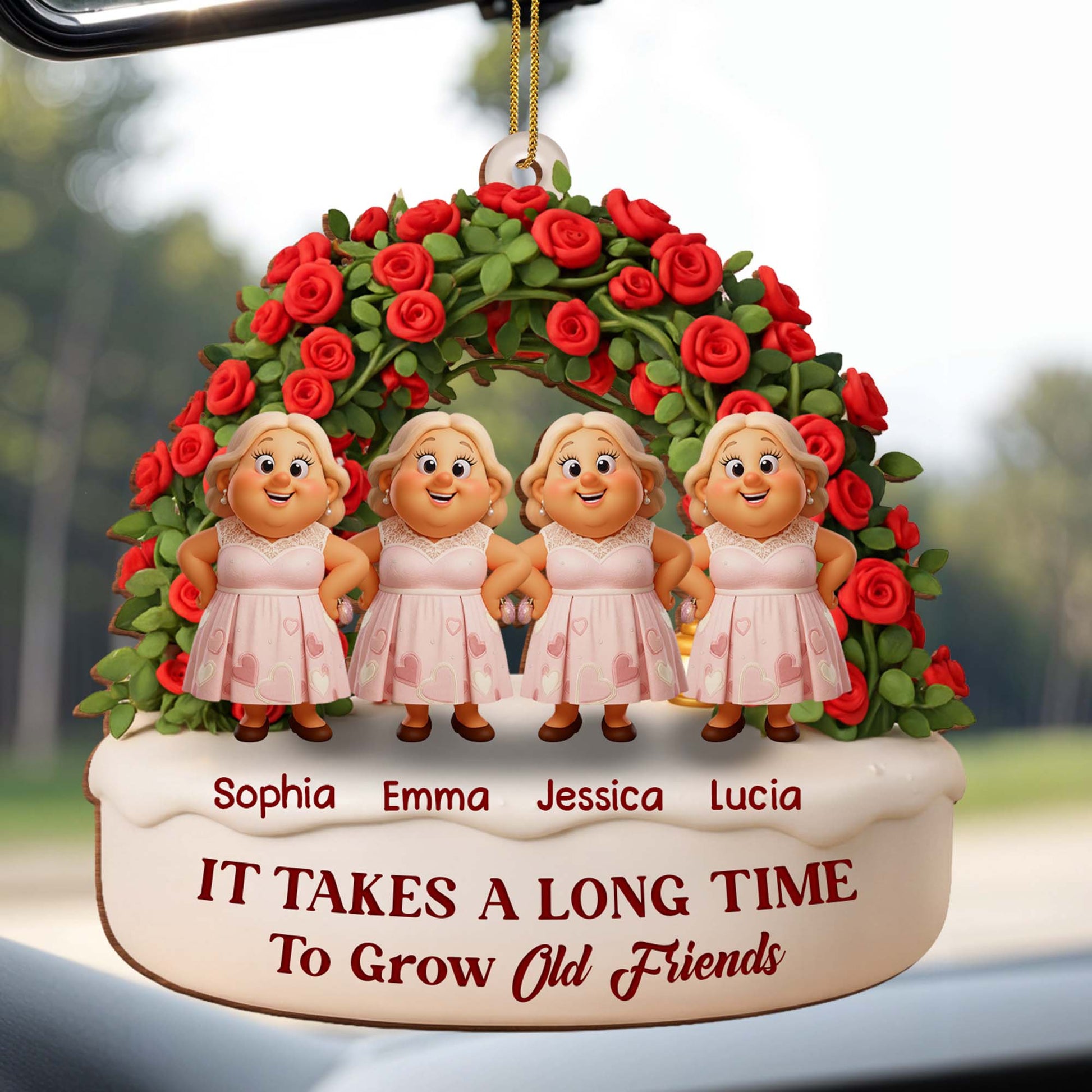It Takes A Long Time To Grow Old Friends, Heart-Shaped Wreath With Roses