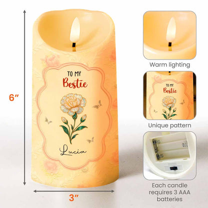 To My Bestie, Thank You For Standing By My Side, Flower and Butterflies