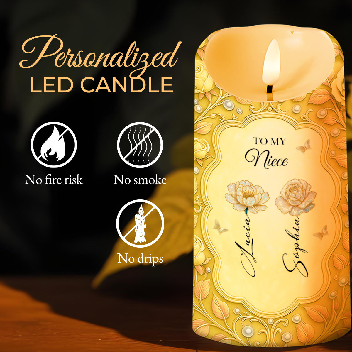 Only An Aunt Can Give Hugs Like A Mother, Flowers And Butterflies Design