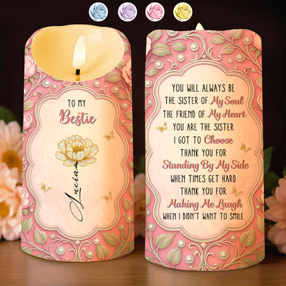 To My Bestie, Flower And Butterflies Design
