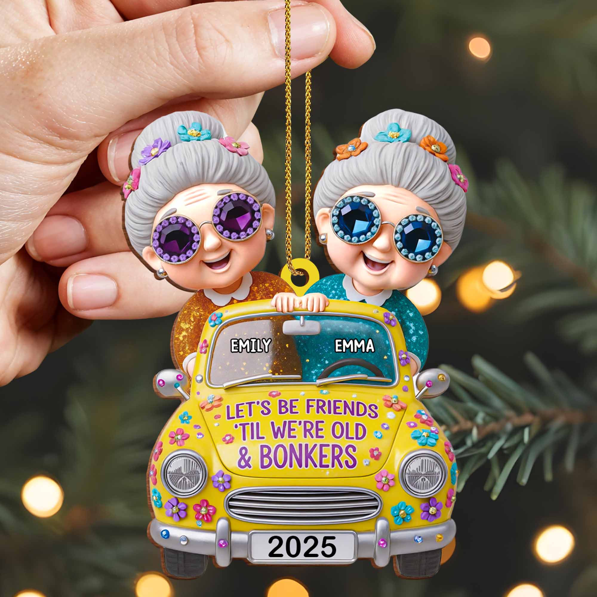 Let's Be Friends 'Til We're Old And Bonkers, Personalized Wood