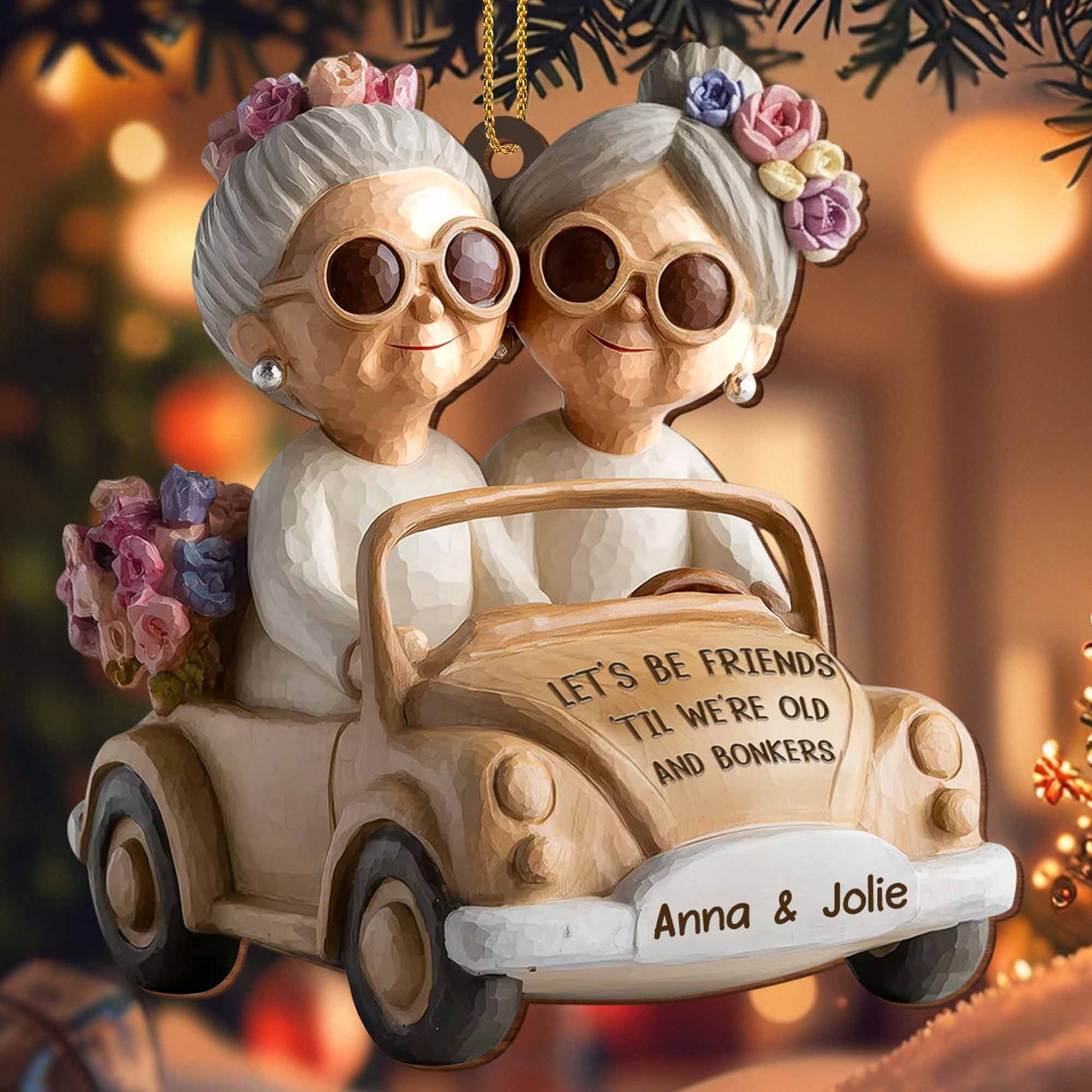 Let's Be Friends Til We're Old And Bonkers, Car And Flowers