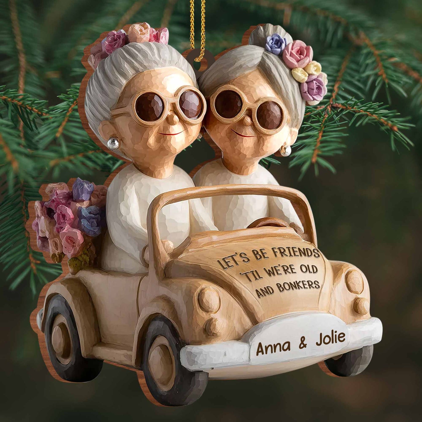 Let's Be Friends Til We're Old And Bonkers, Car And Flowers