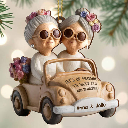 Let's Be Friends Til We're Old And Bonkers, Car And Flowers