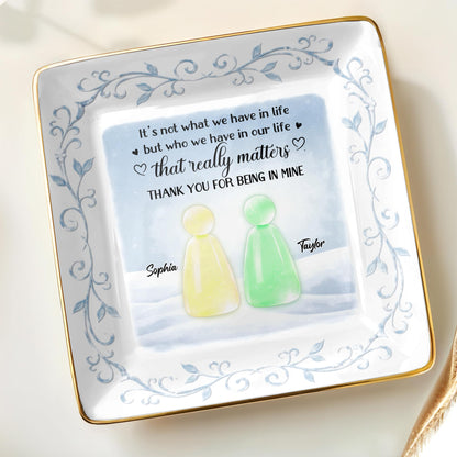 Thank You For Being In Mine With Abstract Figures And Floral Designs