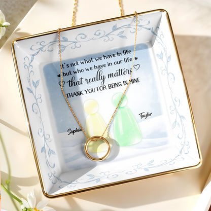 Thank You For Being In Mine With Abstract Figures And Floral Designs