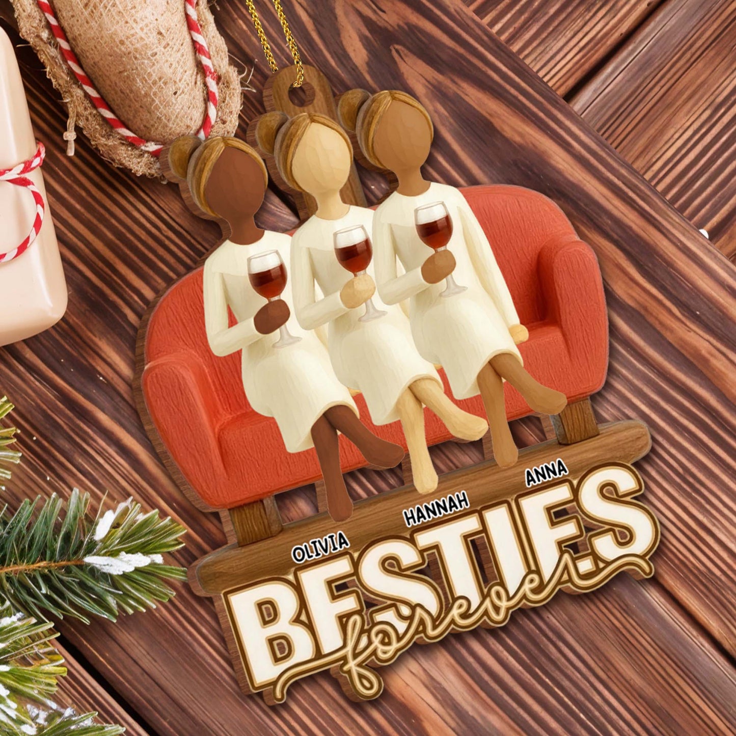 Besties Forever Celebrating With Wine