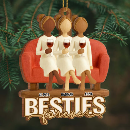 Besties Forever Celebrating With Wine