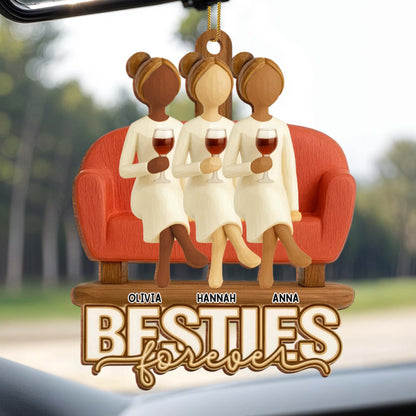 Besties Forever Celebrating With Wine