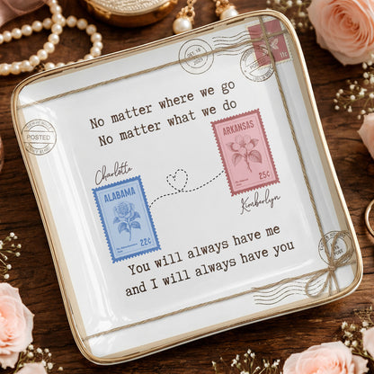 No Matter Where We Go Postage Stamp Design