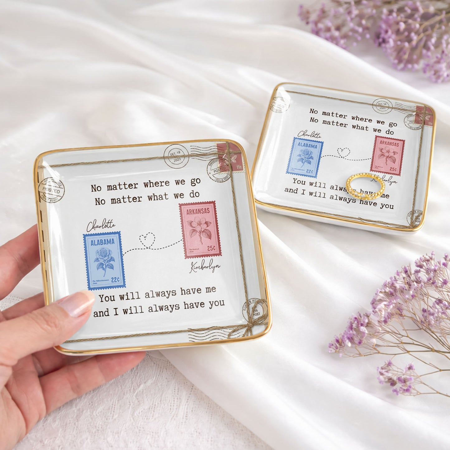 No Matter Where We Go Postage Stamp Design