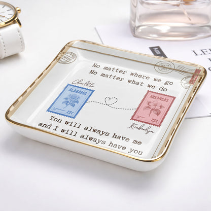 No Matter Where We Go Postage Stamp Design