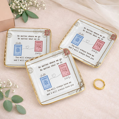 No Matter Where We Go Postage Stamp Design