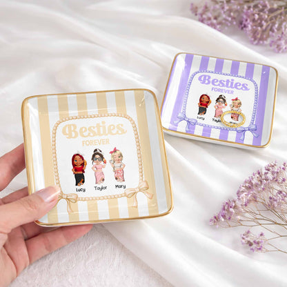 Besties Forever Cartoon-style Characters Jewelry Dish